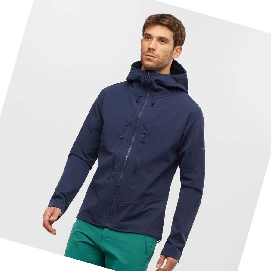 Salomon OUTPEAK SOFTSHELL Erkek Ceket Lacivert | TR 3256SGL